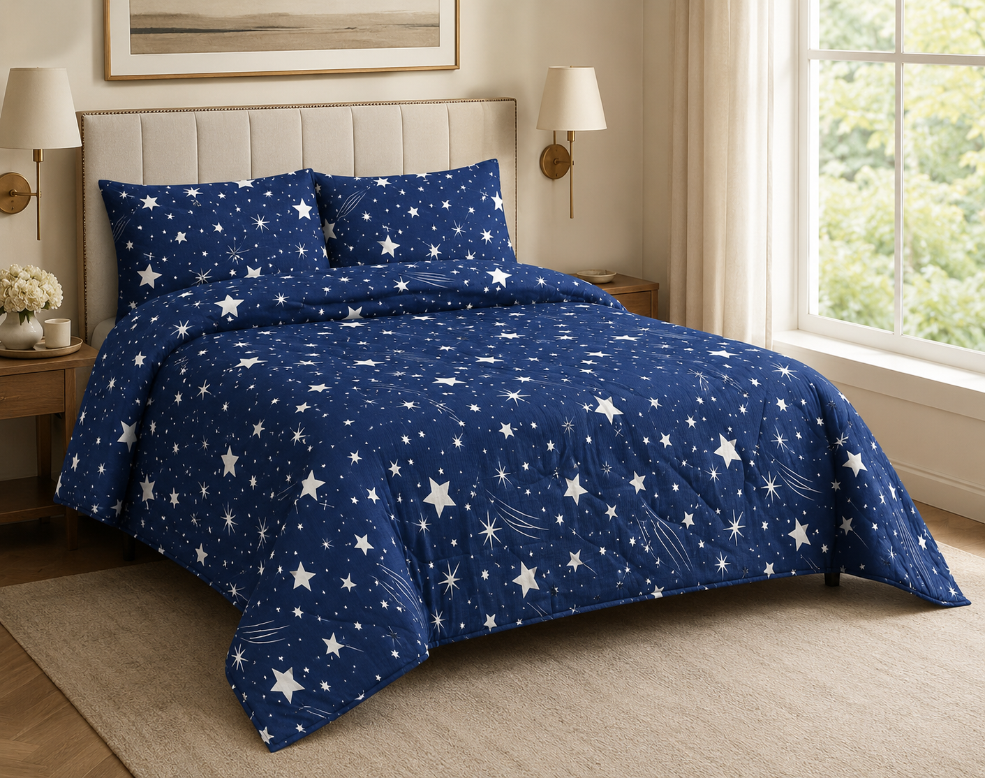 Edredón Estrellas Azul